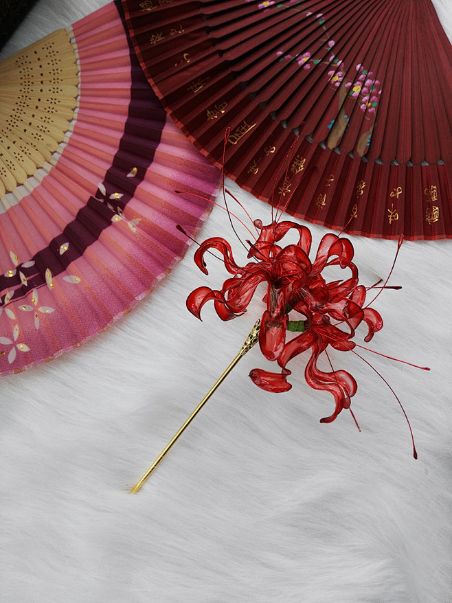 原创定制 古装汉服COS 造花液 曼珠沙...