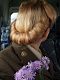 1940's hairstyle, vintage roll