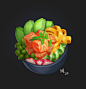 2D cartoon Digital Art  Drawing  Food  gameart Icon props stylized