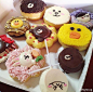 Line Friends和Mister Donut 合作推出的甜甜圈   