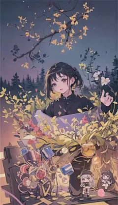 数字艺术创意漫画风女孩插画-众图网
