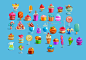 Game icon set.  : .