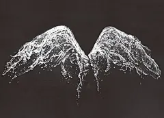 现代黑白简约天使之翼翅膀大型壁画客厅主题餐厅办公室背景墙壁纸-淘宝网