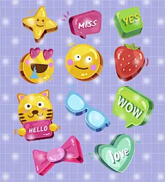 表情包、手举牌、拍照工具、卡通、异形、打卡、手势、气泡、手举牌KT板