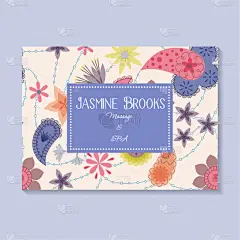 名片,华丽的,商务,图像,矢量,植物群,花,复古,按摩