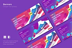 简约的时尚高端商务商业配色名片banner海报设计模板-12 – 云瑞设计