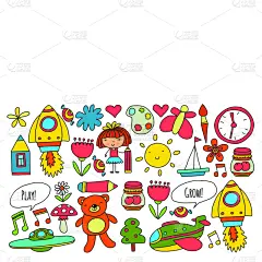 玩具,儿童,乱画,矢量,式样,进行中,身为人母,运动,汽车,女婴