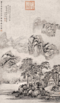 王翚——【康熙岁次戊寅六月望后三日……对仿黄鹤山樵笔意，并临其款】人物山水 立轴欣赏 | 
清|王翚(1632-1717)字石谷，号耕烟散人、剑门樵客、海虞、清晖老人等。被称为“清初画圣”。与王时敏、王鉴、王原祁被并称为“四王”，加上吴历、恽寿平合称“清初六家”或“四王吴恽”。擅山水人物花鸟草虫，笔法洒脱，用墨疏淡清逸。后也将其称为虞山派。