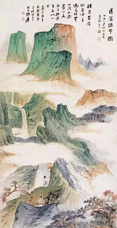 草堂话旧（采集到国画（清。张大千）一