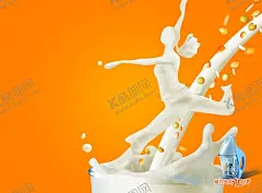 家电海报设计 【酷图网】家电海报设计,人物造型,牛奶,羊奶,乳品,橙色背景,橙色渐变