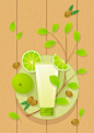 精华露 水果精华 新鲜植物 洗化插图插画设计AI tid111t002110