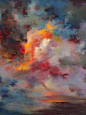 Rikka Ayasaki; Acrylic Painting "Passions, sunset 7004(60x80x5cm, Painted in 2011)"