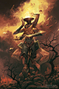 Hod, Peter Mohrbacher : Created with with support from fans via Patreon. www.patreon.com/angelarium

----

Supreme glory. Hod's presence calls for submission, prostration and unfettered love.

Hod's glory veils even the Sun.  It is said, in some parts, th