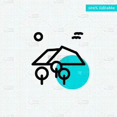 鸟类,地形,山,荧光笔,青绿色,环境,云,模板,草,树