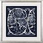 Decorative Blue Square Framed Art Print - transitional - Fine Art Prints - Art Virtuoso