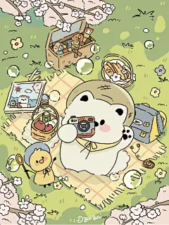 治愈系小狗插画温馨场景插画分享 - 小红书