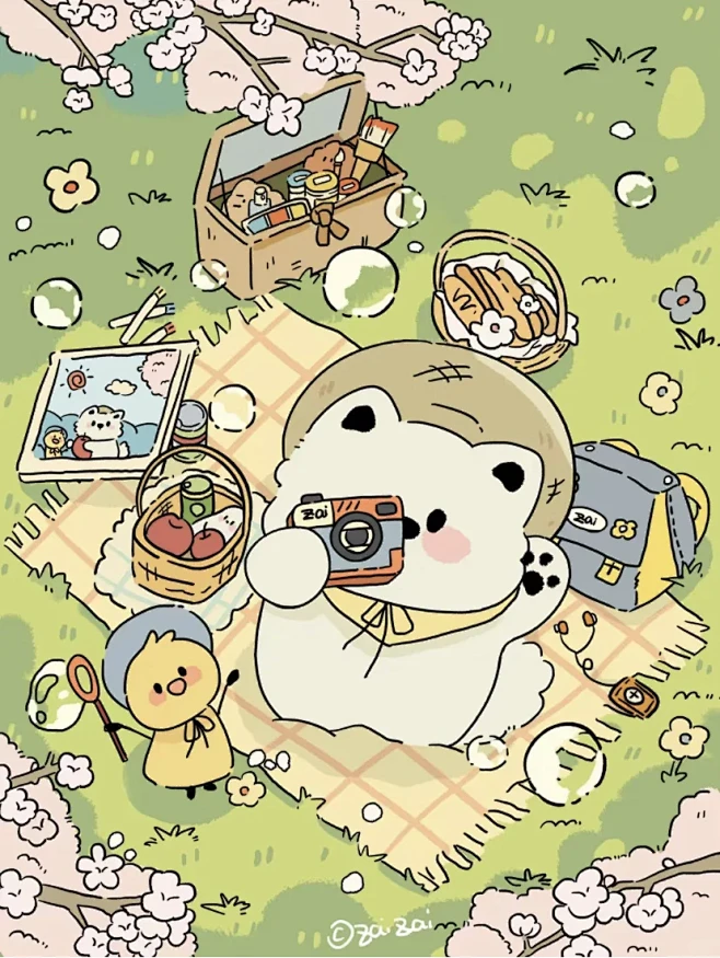 治愈系小狗插画温馨场景插画分享 - 小红...