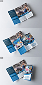 PSD分层模板 国外体育健身宣传册子三折页版式排版设计素材-淘宝网