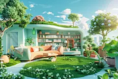 微立体家居电商模型户外场景