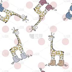 四方连续纹样,矢量,长颈鹿,铅笔画,绘画插图,贺卡,艺术,形状,纺织品,夏天
