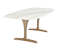 The Angel Dining Table  Traditional, Transitional, Metal, Stone, Dining Room Table by Tom Faulkner
