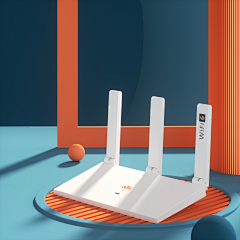 山麦创想采集到详情页随身wifi主图三维建模渲染