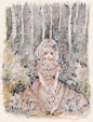 意大利画师 Loputyn， 多是些彩铅和水彩绘制的作品，温暖的色调下，带着一点点黑童话的味道。