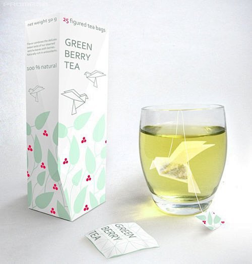 Green Berry Tea茶包设计，...