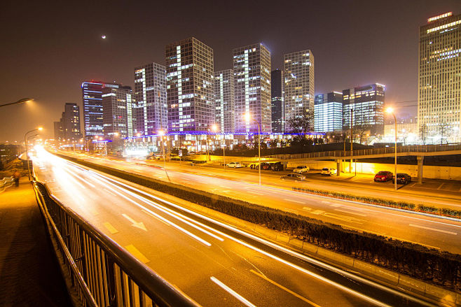 Beijing CBD night sc...
