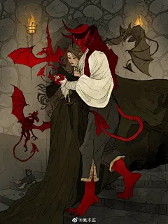 故事情景丰富的黑暗画风
,
人物插画，漫画艺术家
,
Abigail Larson ​​​ ​​​​
