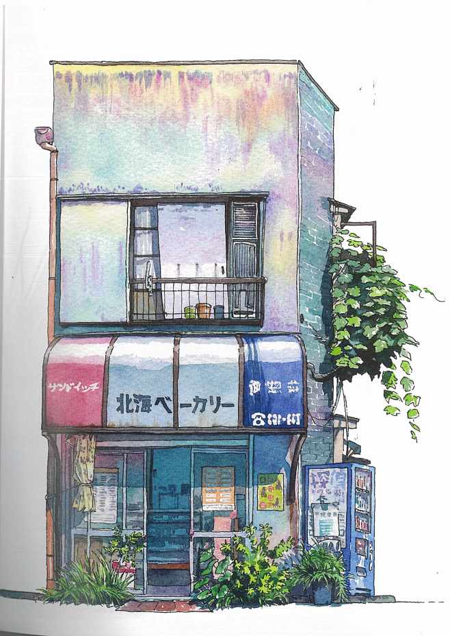 东京店铺 钢笔淡彩 图片资料 76M 1...