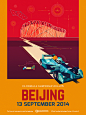 Formula E Championship Posters : I worked on the the illustrations for the Qualcomm Posters of the FIA Formula E Championship 2014-2015. The design direction was to use the country’s flag as the starting point for each poster. The flag elements are presen