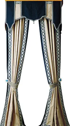 60% Off Luxury Window Curtain, Beige, 54&quot;X96&quot; modern-curtains