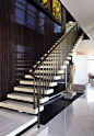 Contemporary Staircase/Hallway by Aparicio + Associates in New York City