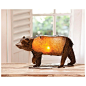 Rakuten.com - Glass and Metal Bear Lamp