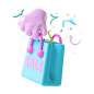 shopping bag 3d illustration