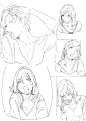 60张Norakura-日系漫画人体速写-线稿时代-微元素 - Element3ds.com!
