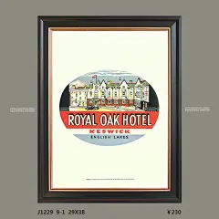 可定制哑光玻璃标志图章风景建筑酒店旅馆美式海报美国进芯装饰画-淘宝网