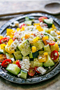 Garden Vegetable Greek Salad {Sweet C's}