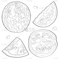 西瓜,一半的,可爱的,传统,清新,食品,维生素,熟的,甜点心,复古