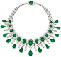 Brooke Astor's Bulgari emerald and diamond necklace, circa 1959. Via Diamonds in the Library.