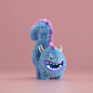 36daysoftype 3D cartoon Cinema4D hair illustration letters monster ret (2)