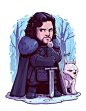 Chibi Jon Snow and Ghost by DerekLaufman on DeviantArt: