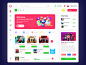 Web Dashboard Game and App Store appstore game web game web colorful dashboard web design