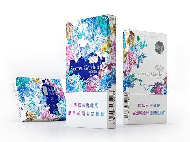 插画风格香烟包装