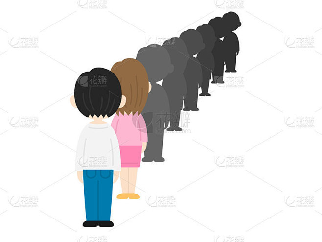 人,事件,男人,图像,一排人,女人,排队等,成年的,矢量,街道