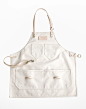 Natural Canvas & Leather Apron / Made in Atlanta / Andover Trask