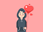 I love You #情人节##valentine's day##心##插画##icon#
