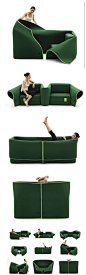 多功能沙发Sosia

意大利家具公司Campeggi发布的这款多功能沙发称为Sosia，由米兰设计师Emanuele Magini设计，是一套化繁为简的沙发，它由一套沙发、床、椅子和一块可以变形的织物布幕组成。该产品可以让你拥有一种灵活性的生活，织物可作为沙发的墙，也可以变换成各种造型，让你每一天都有不一样的感觉，它的织物围墙把配套的家具围起来，可成了一间独立的房间，让你充分享受个人的生活空间。