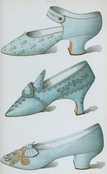 19世纪的女鞋。